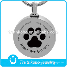 pet cremations pendent jewelry paw printl jewelry in stainless steel